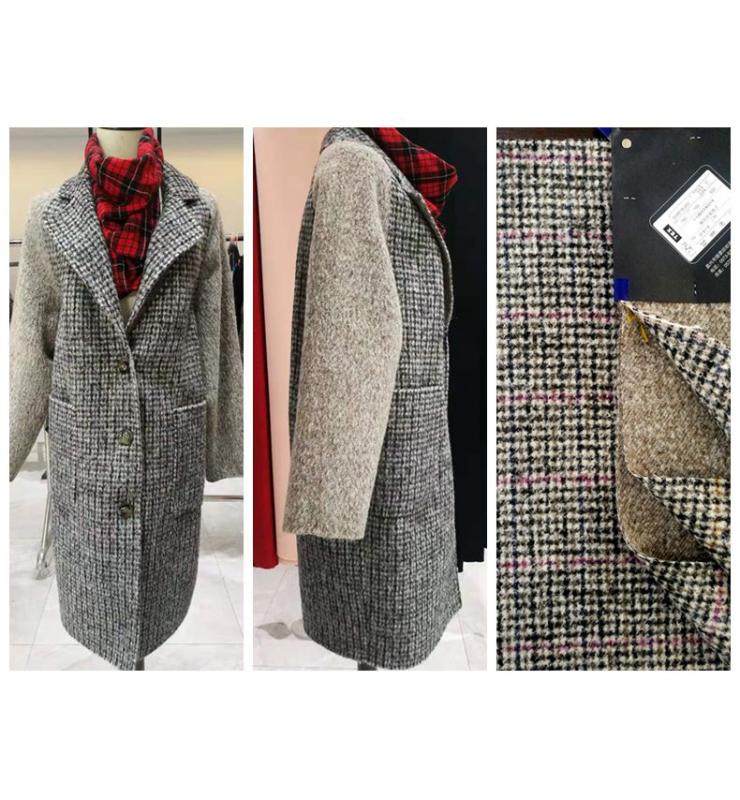 圈圈紗雙面呢（順毛格型）